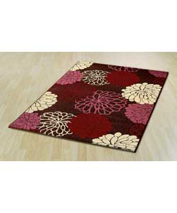 Posy Rug 120x160 - Aubergine and Pink