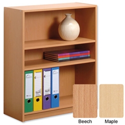 Influx Basics Budget Bookcase Low Maple