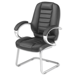Influx Breeze Leather Look Visitors Chair