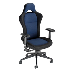 Energize Racer Task Chair - Black Blue