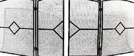 Inglenook Heavy Duty Deluxe Stove Fire Guard Twin Front Opening Screen Fireside Fireplace Safety