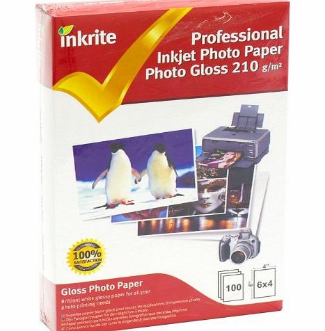 Inkrite PhotoPlus Professional Paper Photo Gloss 210gsm 6x4 (100 sheets)