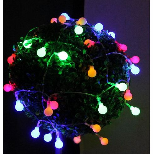 Battery Globe String Lights 40 Round Ball Fairy Lights for Bedroom Indoor Home Garden Christmas Party Wedding Holiday Decoration(Multi Colour)