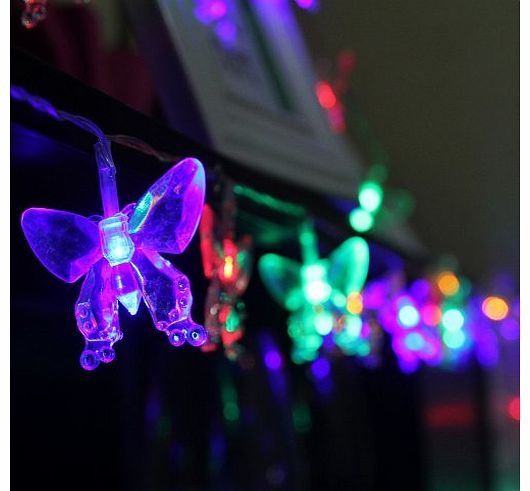 Innoo Tech Battery Operated LED Lights String 40 Butterfly Fairy Lights For Party Outdoor (Multi colour)