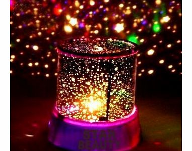 *LED Star Night Light Projector Lamp,Colorful Starry Night,Bed Side Lamp