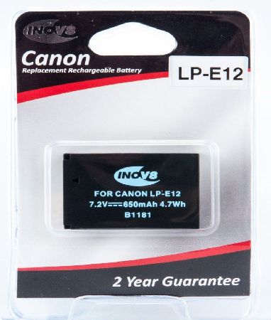 Inov8 Canon LP-E12 Equivalent Digital Camera Battery