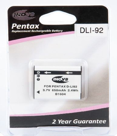 Inov8 Pentax D-Li92 Equivalent Digital Camera Battery