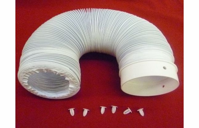 Insane White Knight Crosslee Tumble Dryer Vent Hose Extension Kit 3 Meters Including Connector and Pins