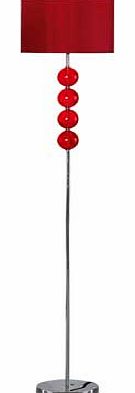 Glass Ball Floor Lamp - Ruby Red