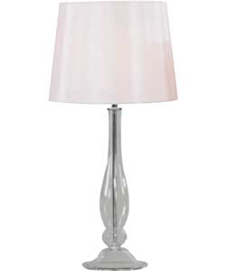 Inspire Glass Spindle Clear Table Lamp