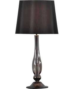 Inspire Glass Spindle Table Lamp - Smoke Black
