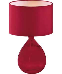 Glass Table Lamp - Ruby Red
