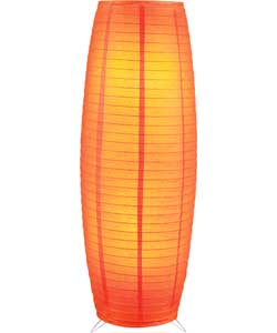 Paper Column Floor Lamp - Orange