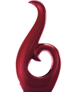 Red Scroll Table Lamp