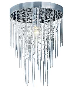 Inspire Riga Glass Beads and Rods Ceiling Light