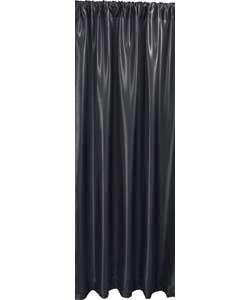 Inspire Satin Black Lined Curtains - 66 x 90