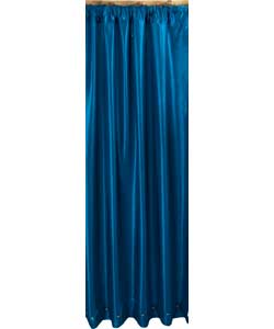 Satin Teal Lined Curtains - 66 x 72 inches
