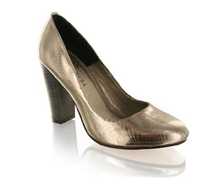 Fab Court Shoe With Snakeskin Effect