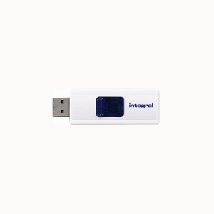 Integral 16GB Slide USB Flash Drive - White