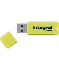 Integral 16GB USB Flash Drive - Yellow