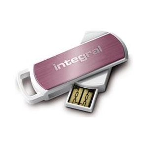 Integral 8GB 360 USB Flash Drive - Pink