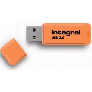 Integral 8GB Neon USB 3.0 Flash Drive - Orange