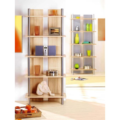 Inter Link SA Interlink Toki 5 Shelf Bookcase in Maple and
