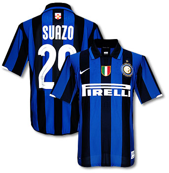 Inter Milan Nike 07-08 Inter Milan home (Suazo 29)