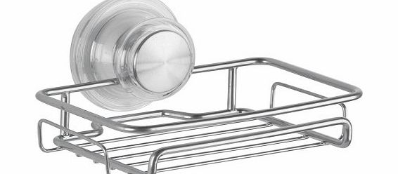 InterDesign 1-Piece Power Lock Ultra Soap Dish, Silver