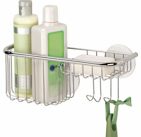InterDesign Forma Ultra Suction Combo Basket, Polished Stainless Steel