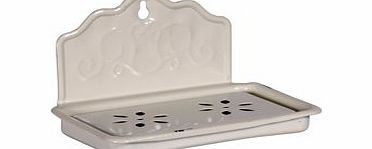 Interior Flair Shabby and Chic Vintage Style Cream Metal Soap Dish