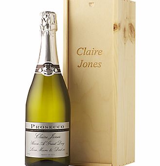 Intervino Personalised Prosecco Gift Set, 75cl