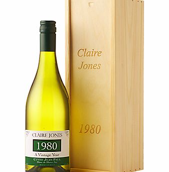 Intervino Personalised White Wine Gift Set, 75cl