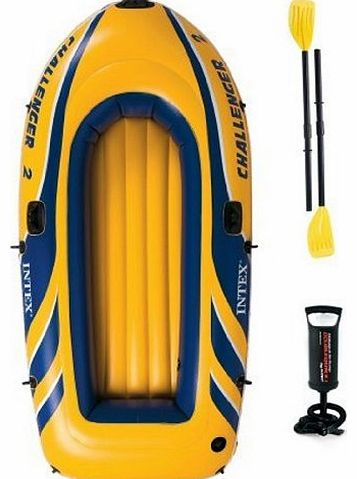 Challenger 2 Boat Set - two man inflatable dinghy with oars and pump #68367