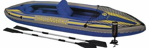 K2 Kayak 2 man inflatable canoe + oars + pump #68306