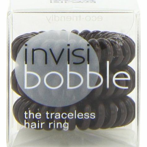 Invisibobble Traceless Hair Ring and Bracelet, Chocolate Brown Suitable for All Hair Types