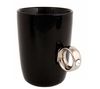 INVOTIS Black Cup with silver ring handle