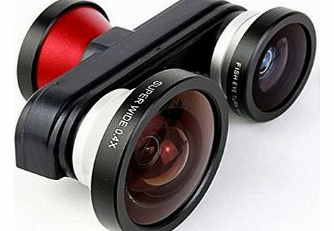 Self-timer Fisheye 4 IN One For iPhone 5S Camera Lens kit