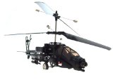 iOSSS Camkx Apache AH-64 Top Secret RC Military Helicopter 4-channel Ready to Fly