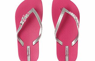 Womens Jewel II pink flip flops