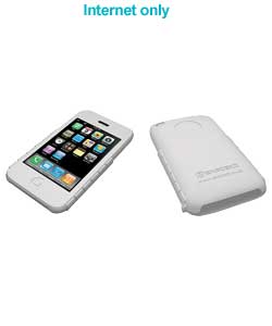iphone 3G White Silicone Skin and Screen Protector