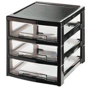 Iris Ohyama Super Clear 3-Drawer Office Chest