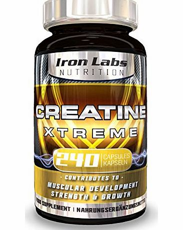 Iron Labs Nutrition Creatine Xtreme: Advanced Creatine Monohydrate tablets (4,200mg Dosage - 240 Capsules) Advanced Creatine supplement stacked with ALA for Muscular Strength, Growth 