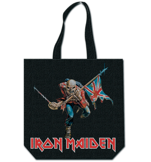 Iron Maiden Trooper Black Canvas Tote Bag With