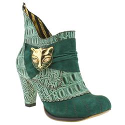 Female Irregular Choice Whimsic Miaow Leather Upper Casual in Turquise