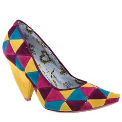 Irregular Choice Female Step On Me Triangle Court Suede Upper Evening in Multi