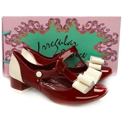 Irregular Choice Female Vintage Bow Leather Upper in Red