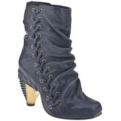 Irregular Choice Female Wicked Western Lace Up Ank Leather Upper in Navy