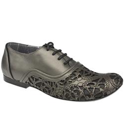 Irregular Choice Male Vtor Mildew Leather Upper Alternative in Silver and Black