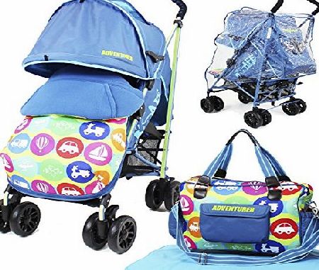 iSafe buggy Stroller Pushchair - Adventurer (Complete With Footmuff, Changing Bag, Bumper Bar amp; Rain cover)